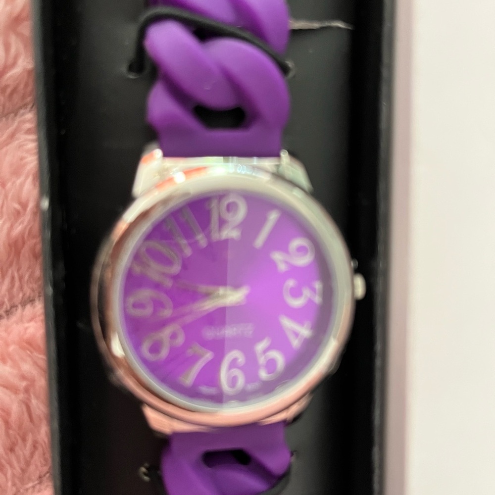 Purple Silicone Band Watch